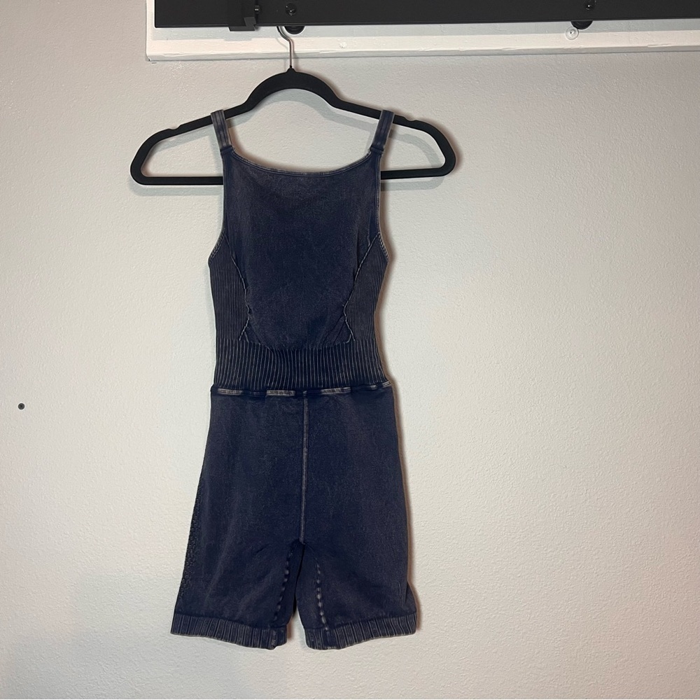 FP Movement Free People Onesie Romper Size XS Small Faded Navy Blue Activewear
